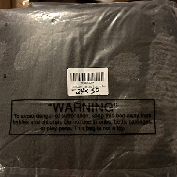 Paw🐾charcoal PURRUGS DirtTrapperDoor Mat24"x59"Non-SlipMachineWashableEn… - Picture 4 of 8